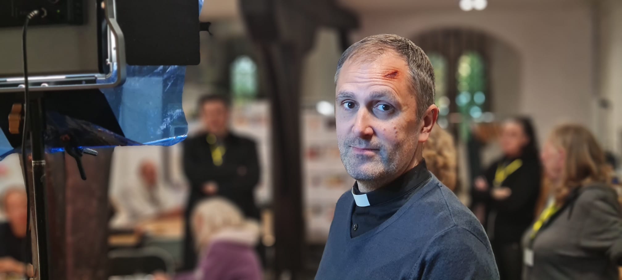 Nathan Head on location filming Dracula Rise of the Vampire